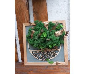 Aranjament Copac cu Licheni Naturali – Decor vegetal premium pentru orice spațiu