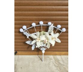 Buchet de mireasă „Ca un fulg” – stil evantai, minimalist | IFlori