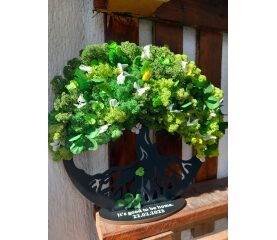 Aranjament Copac cu Licheni Naturali – Decor vegetal premium pentru orice spațiu
