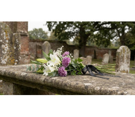 Buchet Funerar din Flori Naturale | Aranjament Elegant de Condoleanțe Bacau
